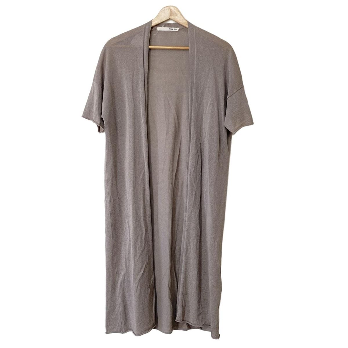 エヴァムエヴァ evam eva フーディーカーディガン ベージュ ゆったりF