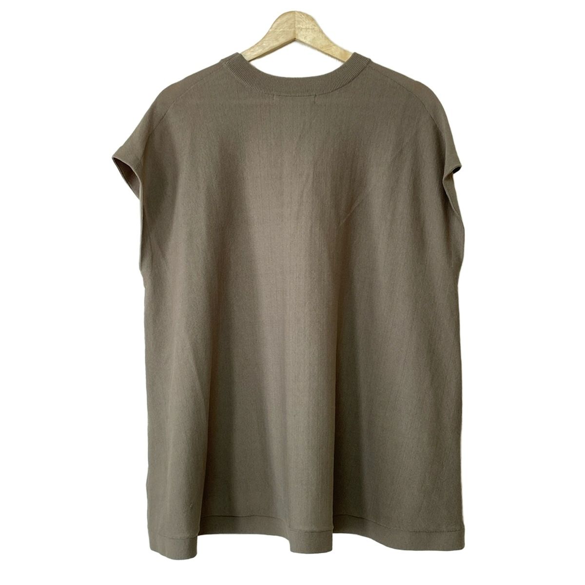 Curensology カレンソロジー チュニック サイズF レディース - グレーベージュ クルーネック 半袖