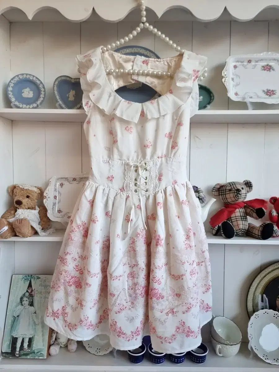 リズリサ LIZ LISA フリル カラ コルセット フラワー ワンピース