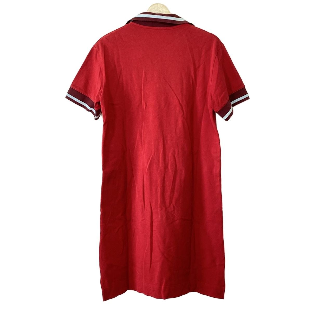 ヴィヴィアンウエストウッドレッドレーベル ワンピース サイズ00 XS レディース - レッド Vネック 半袖 ひざ丈 ラブ