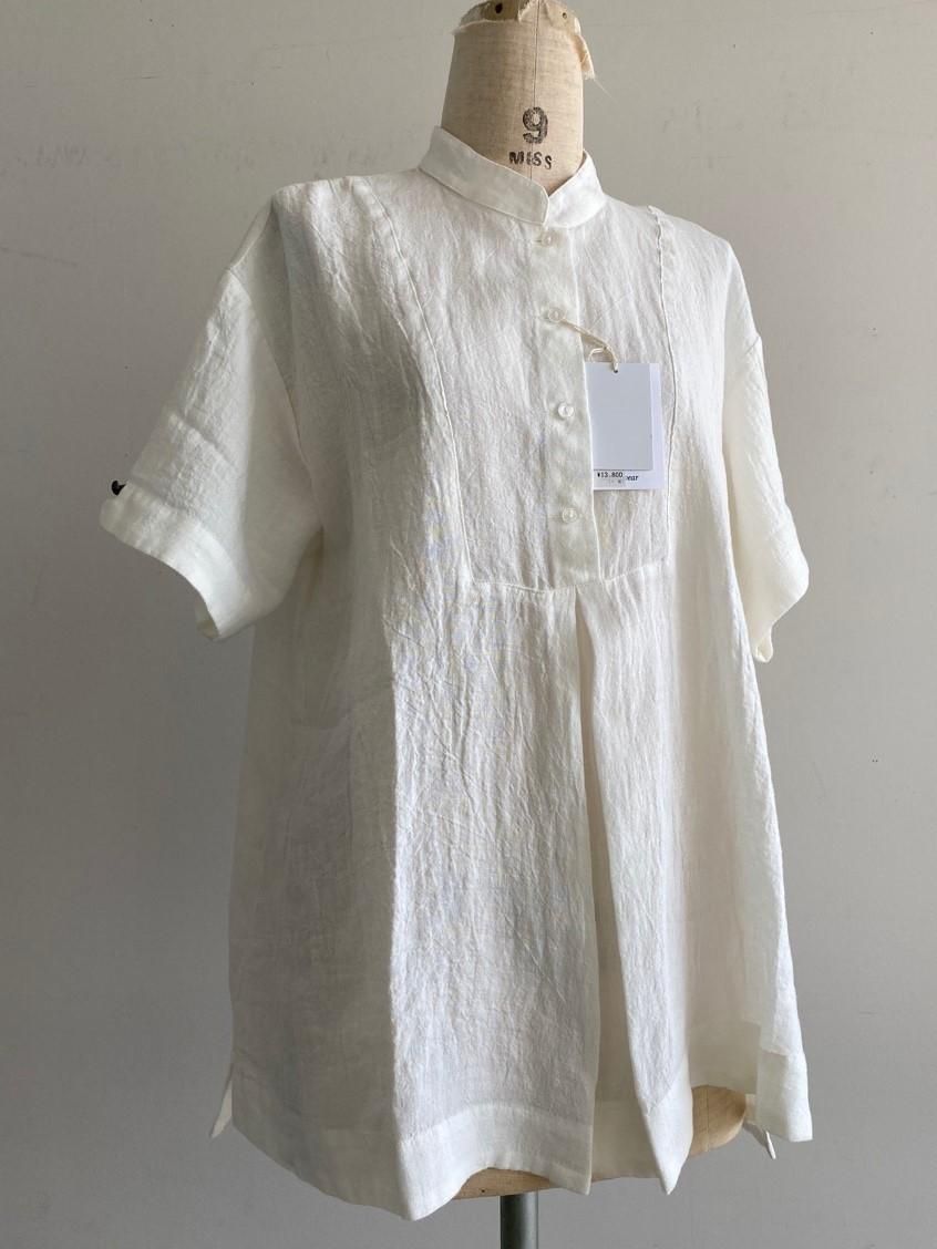 SARAHWEAR リネン半袖ブラウス C52642