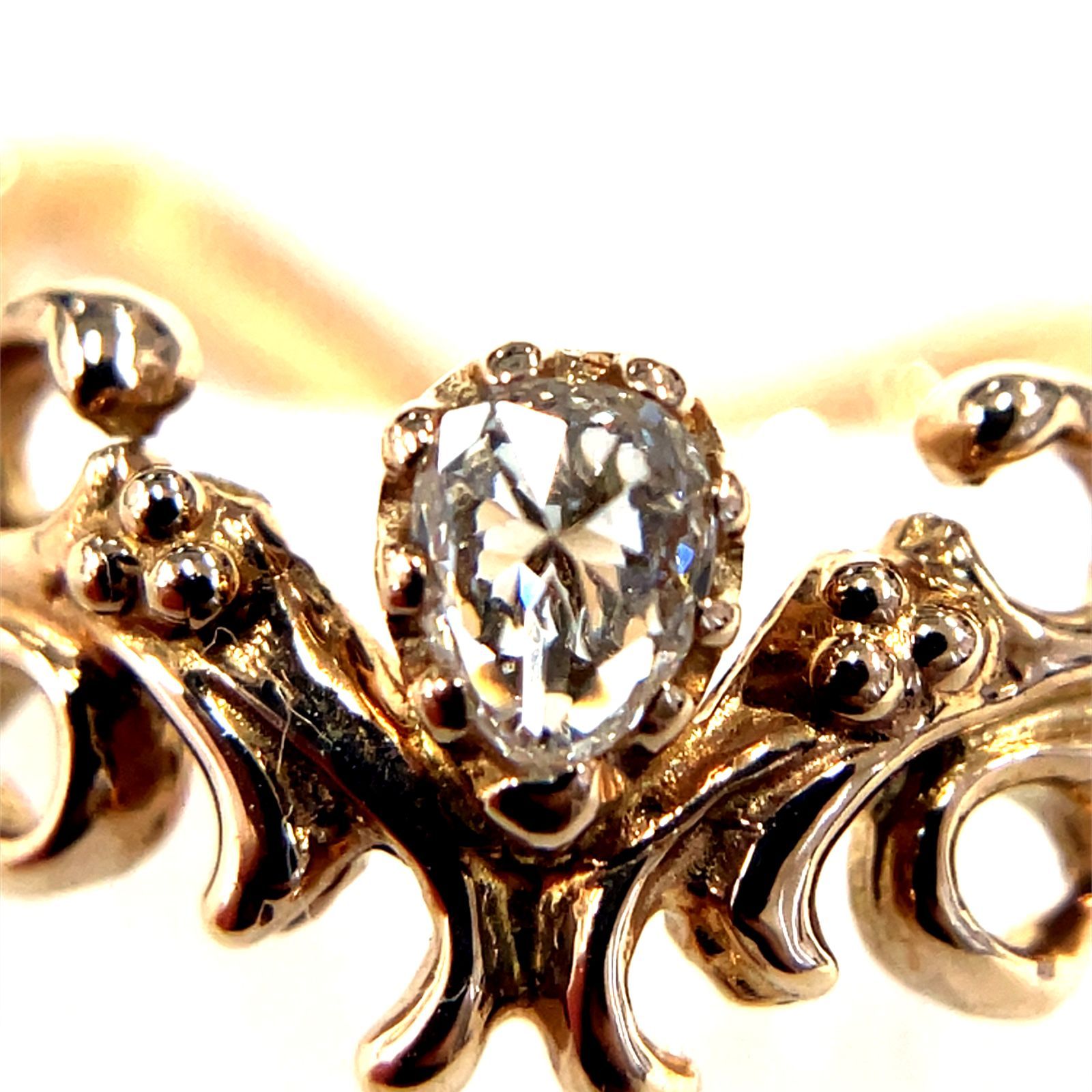 ダイヤモンド ピングゴールド リング K 18 PG