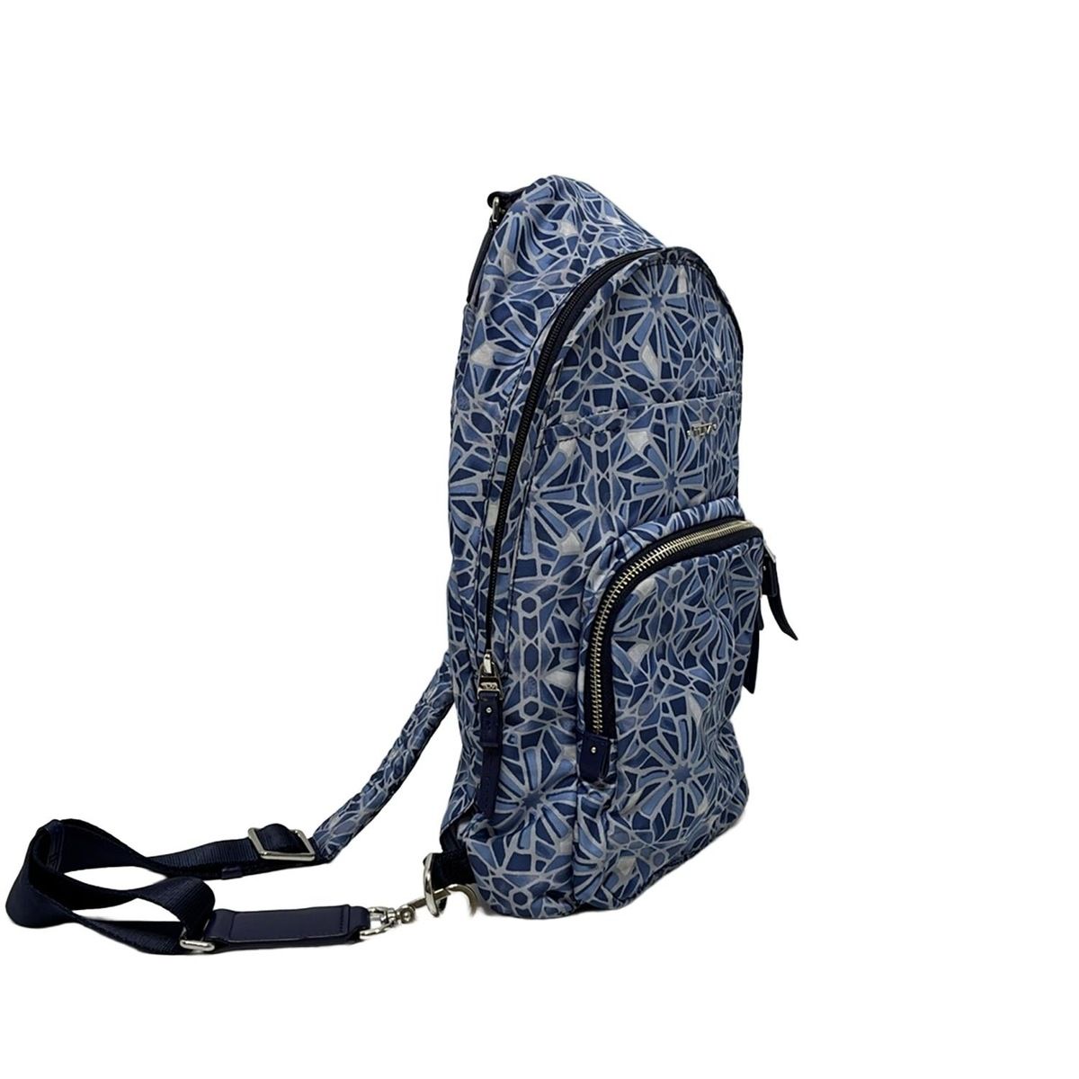 TUMI トゥミ ワンショルダーバッグ - ネイビー×ライトブルー×グレー レザー