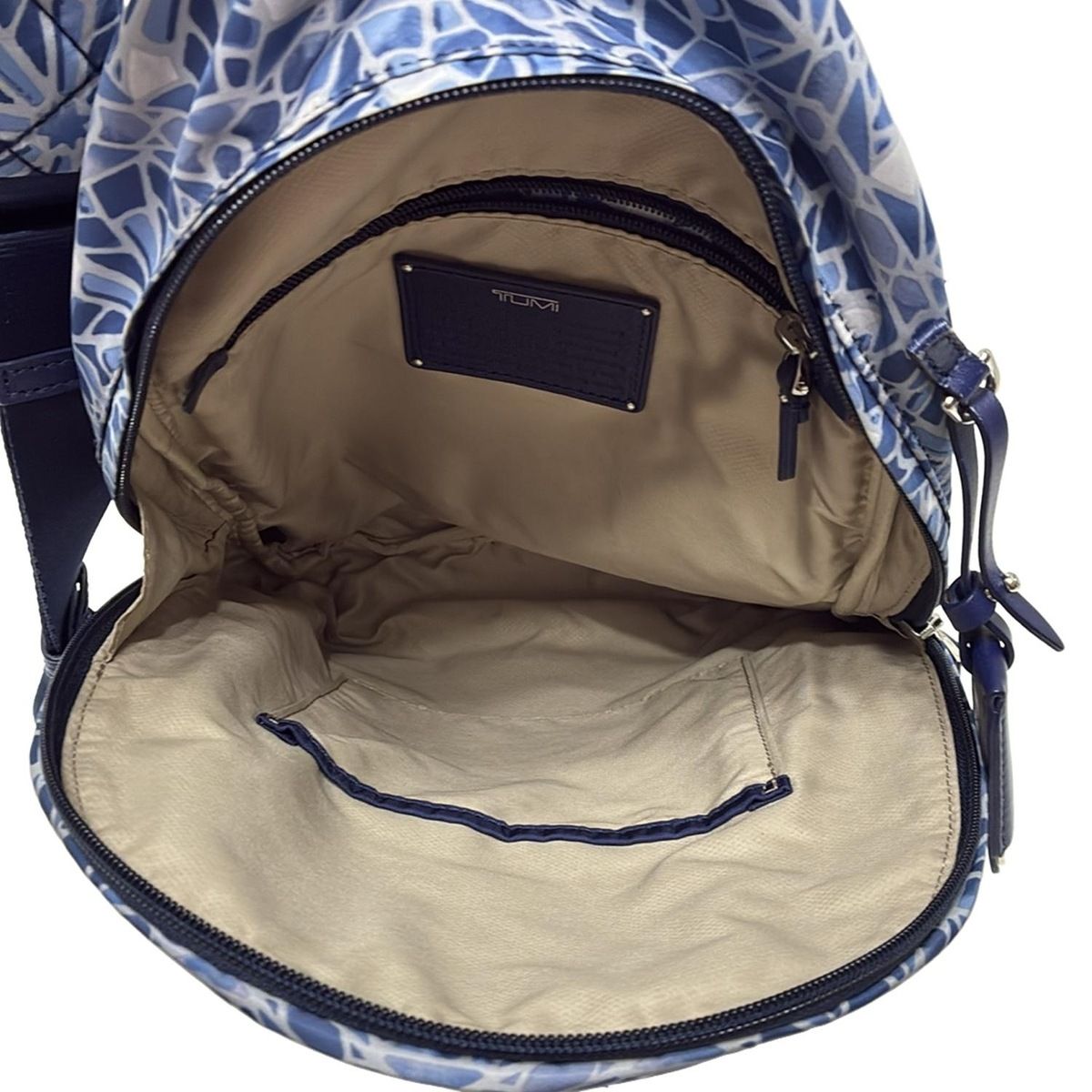  TUMI トゥミ ワンショルダーバッグ - ネイビー×ライトブルー×グレー レザー リュック バックパック バッグ