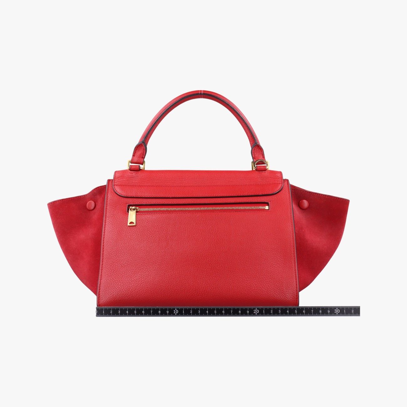 セリーヌCelineトラペーズ レッド レザー×スエード S-VP-1113 S-MM-1123