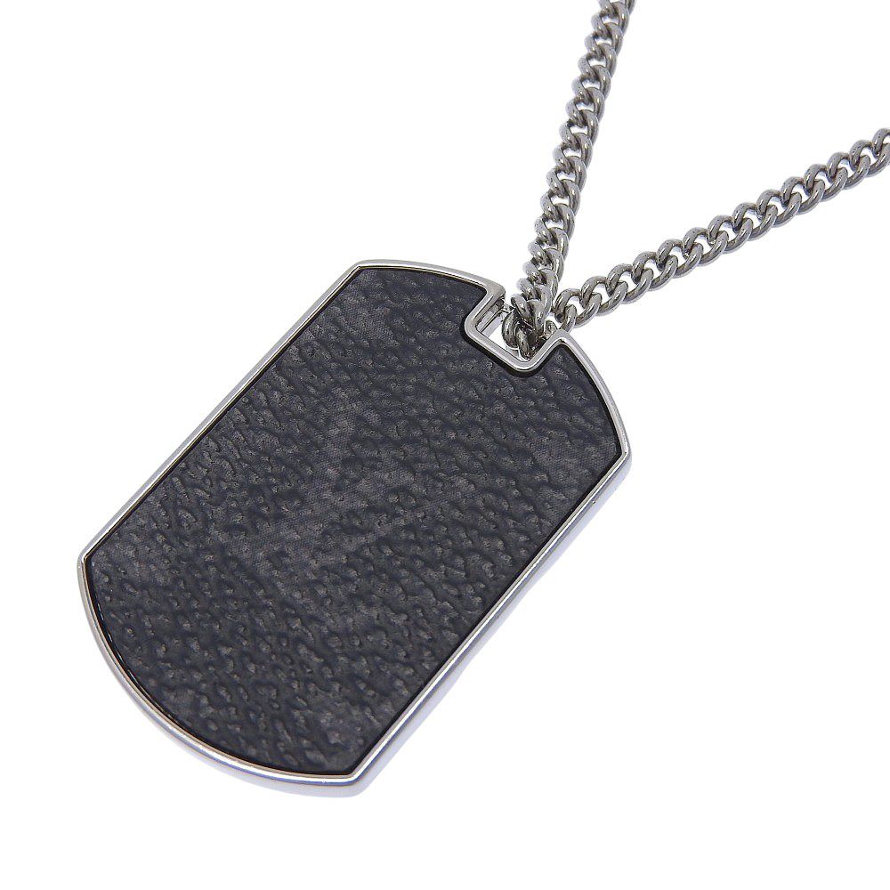 美品 ルイヴィトン コリエ プラーク モノグラムエクリプス ネックレス M63640 DI1107 LOUIS VUITTON 【送料・代引手数料無料】 美品 ルイヴィトン コリエ プラーク モノグラム エクリプス ネックレス