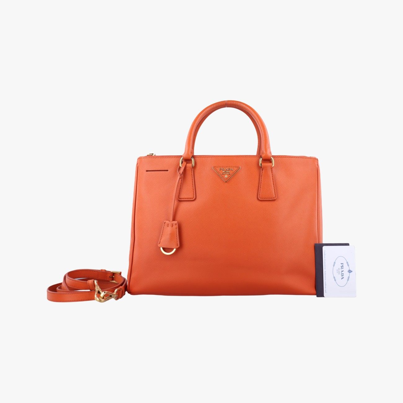 プラダPradaガレリア オレンジ サフィアーノレザー BN2274 113 15