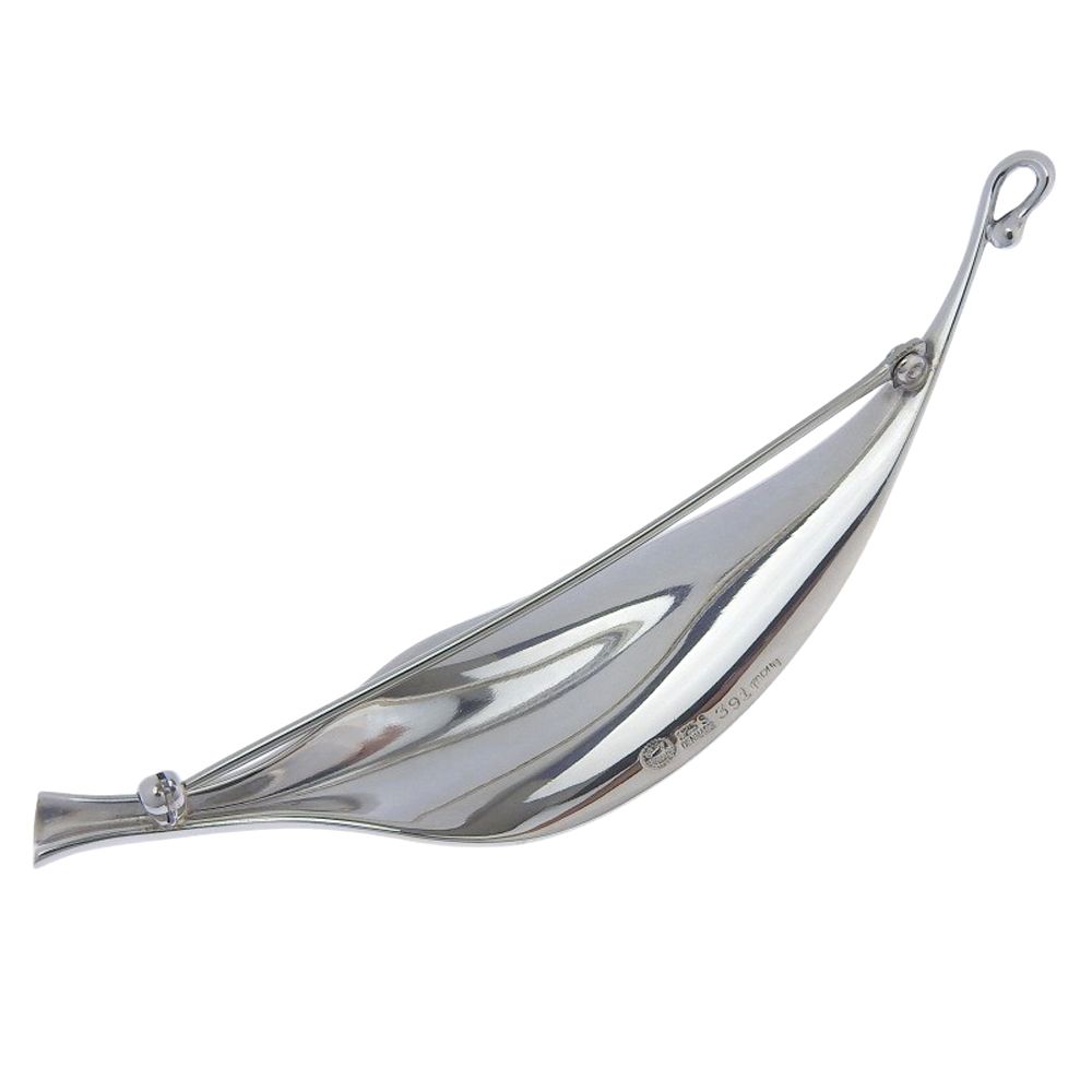 箱 布袋付 ジョージジェンセン GEORG JENSEN 25.3 g トールン プリュム リーフ 391 ブローチ シルバー925 SV 925