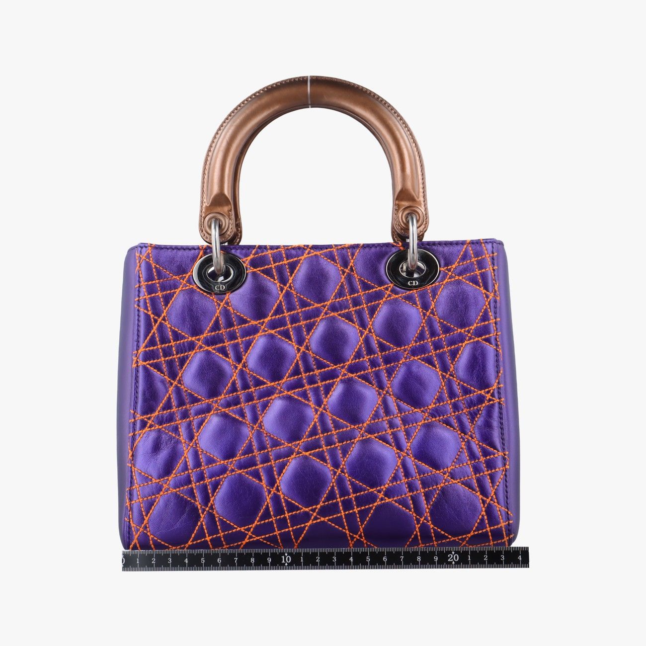 クリスチャンディオールChristian Diorレディディオール パープル×オレンジ レザー 15-BO-1121