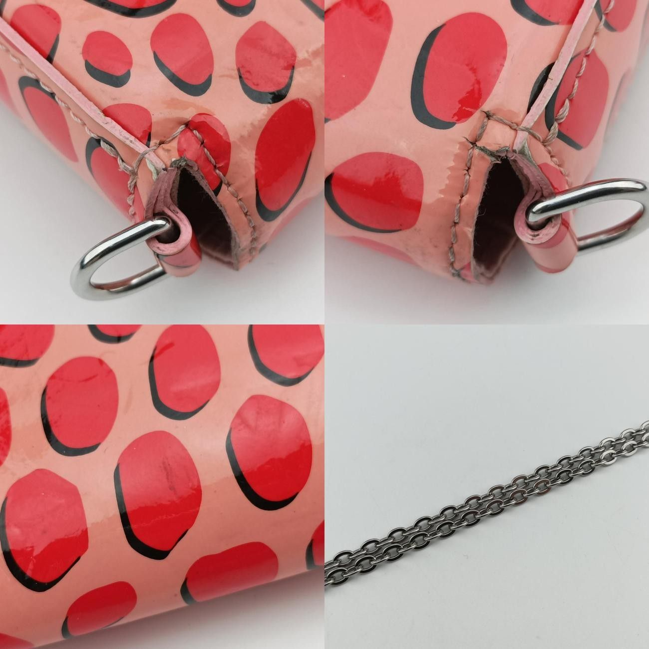  ルイヴィトンLouis Vuittonフェリシーポーチ ピンク×レッド ヴェルニ M 62359 TJ 1116 メッセンジャーバッグ ショルダーバッグ