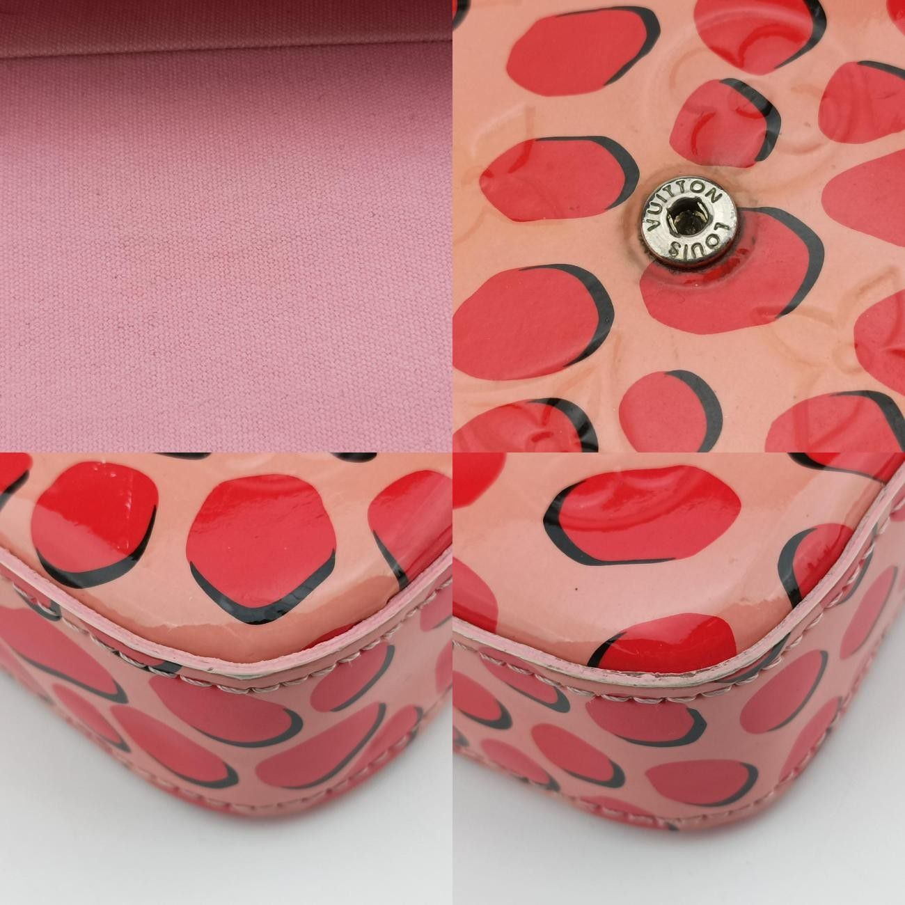 Vuittonフェリシーポーチ ピンク×レッド
