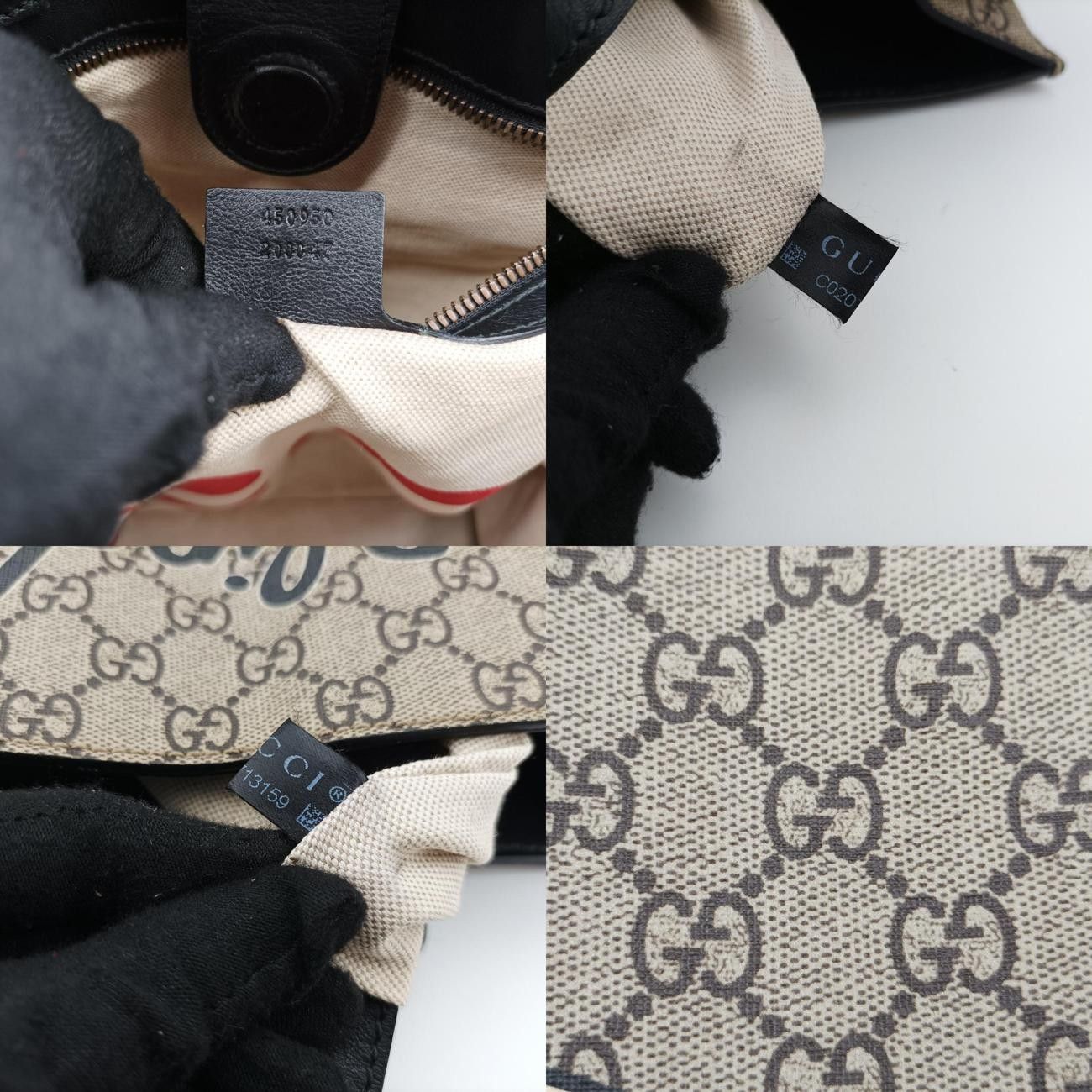 細部にこだわった グッチGucciGGスプリーム ビー ブラウン×マルチ PVCコーティングキャンバス 450950 C020713159 週末価格