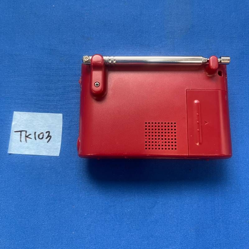 ◇TK103原 SONY ハンディーポータブルラジオ レッド ICF-51 本体 FM AM