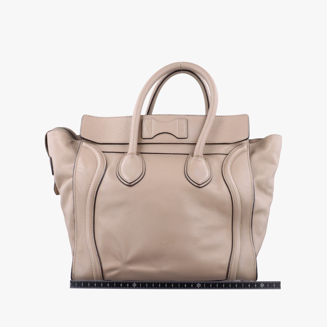 セリーヌCelineラゲージミニショッパー ベージュ レザー 製番不明