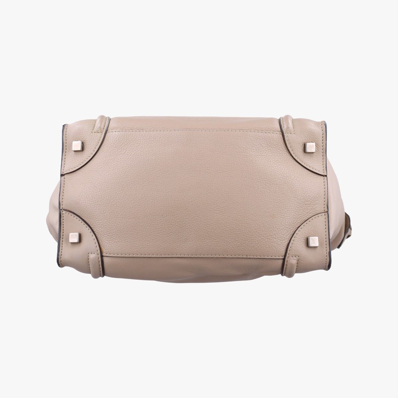 セリーヌCelineラゲージミニショッパー ベージュ レザー 製番不明