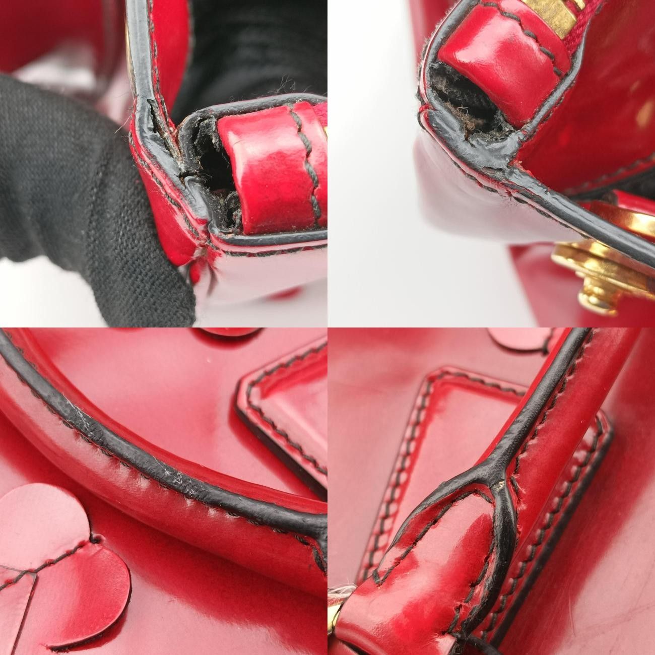 プラダPradaブラシフラワーギャラリー レッド