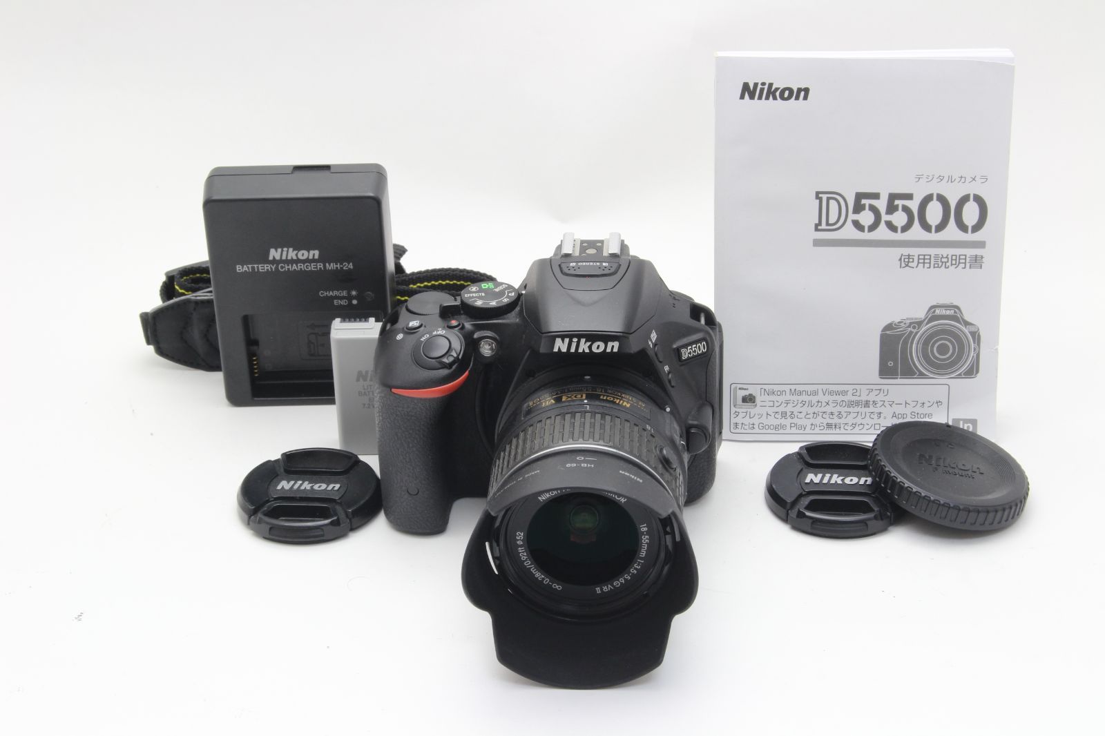 A Nikon ニコン D5500 AF-S NIKKOR 18-55mm II VR レンズキット 初期不良返品無料 10-56
