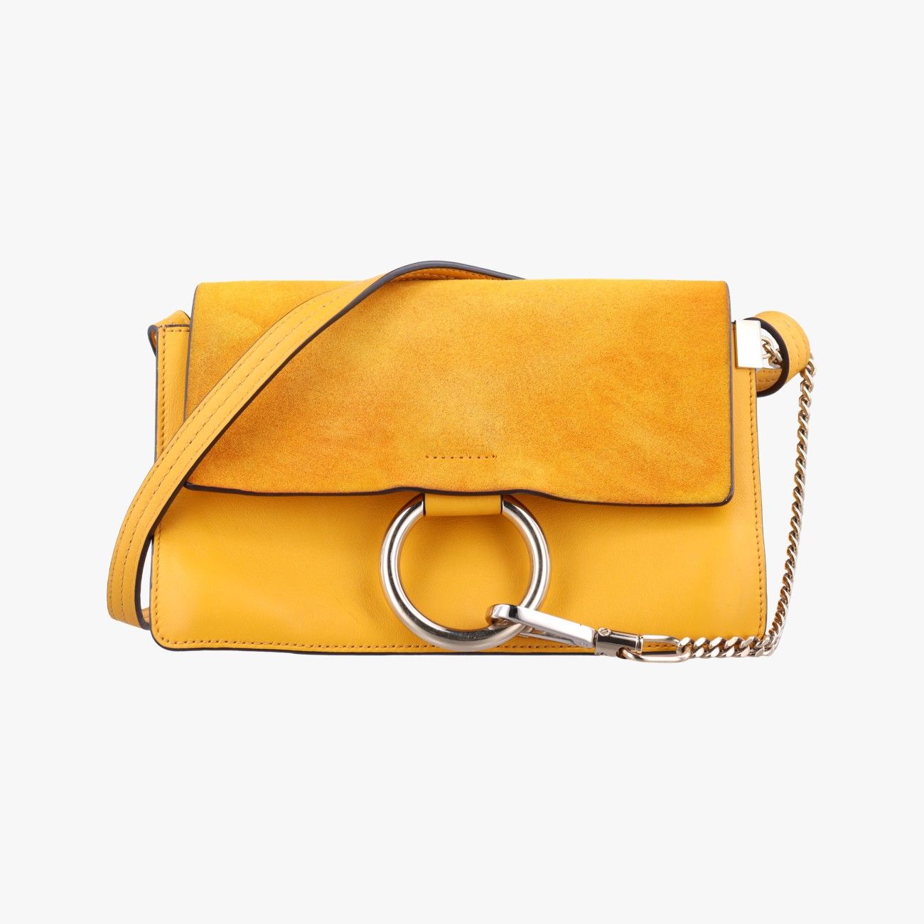 クロエChloeフェイ イエロー スエード×レザー 03-18-68-65