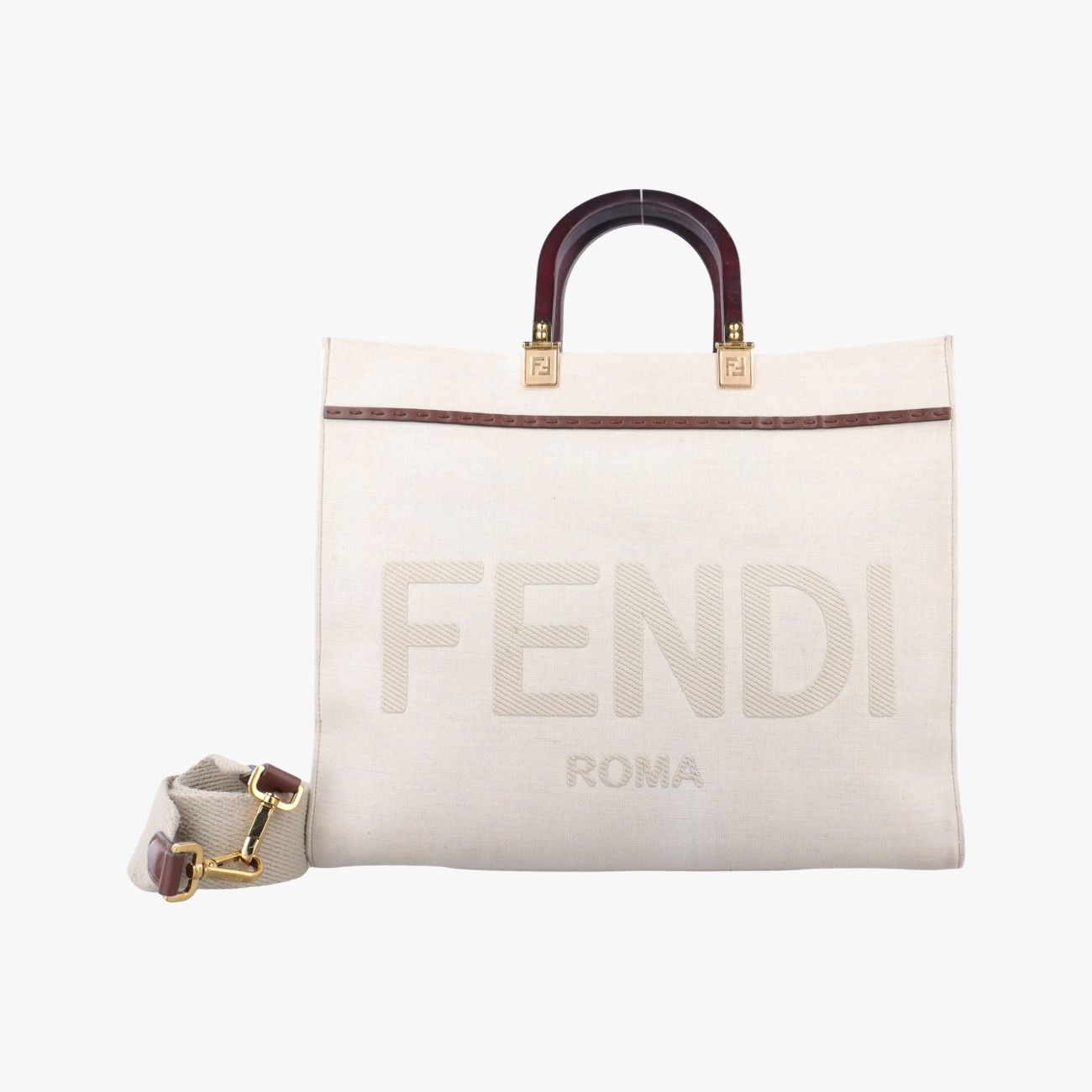 フェンディFendiサンシャイン ミディアムベージュキャンバス8BH3868BH386-AKBS-228-12085