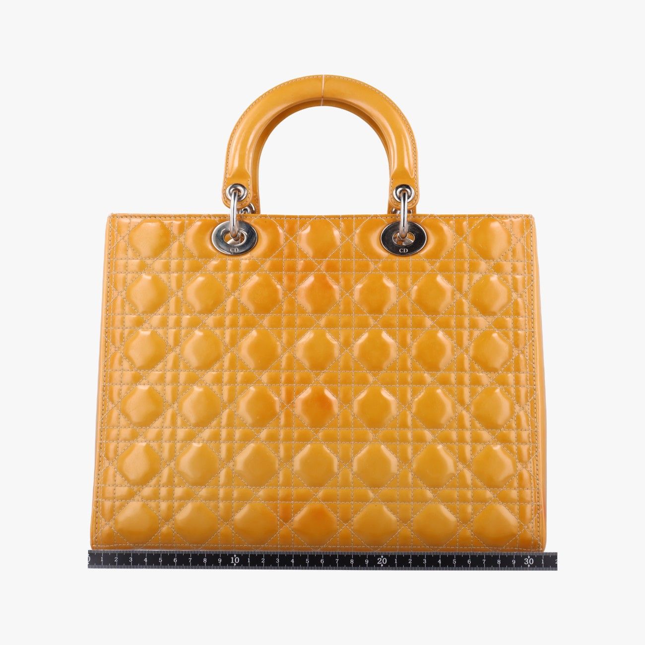 クリスチャンディオールChristian Diorレディディオール ラージ イエロー パテント 16-BO-0132 B