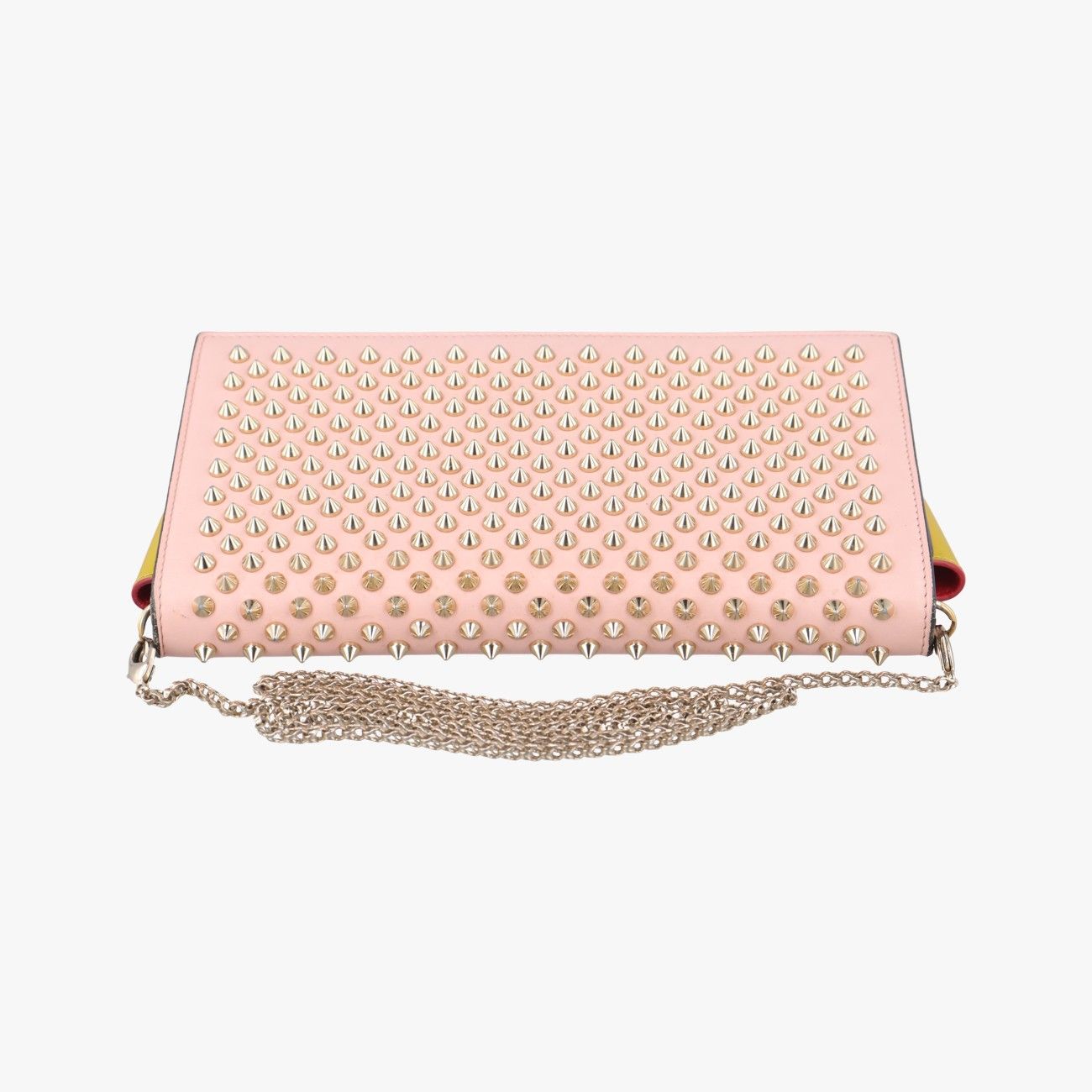 Louboutinパロマクラッチ ピンク×イエロー
