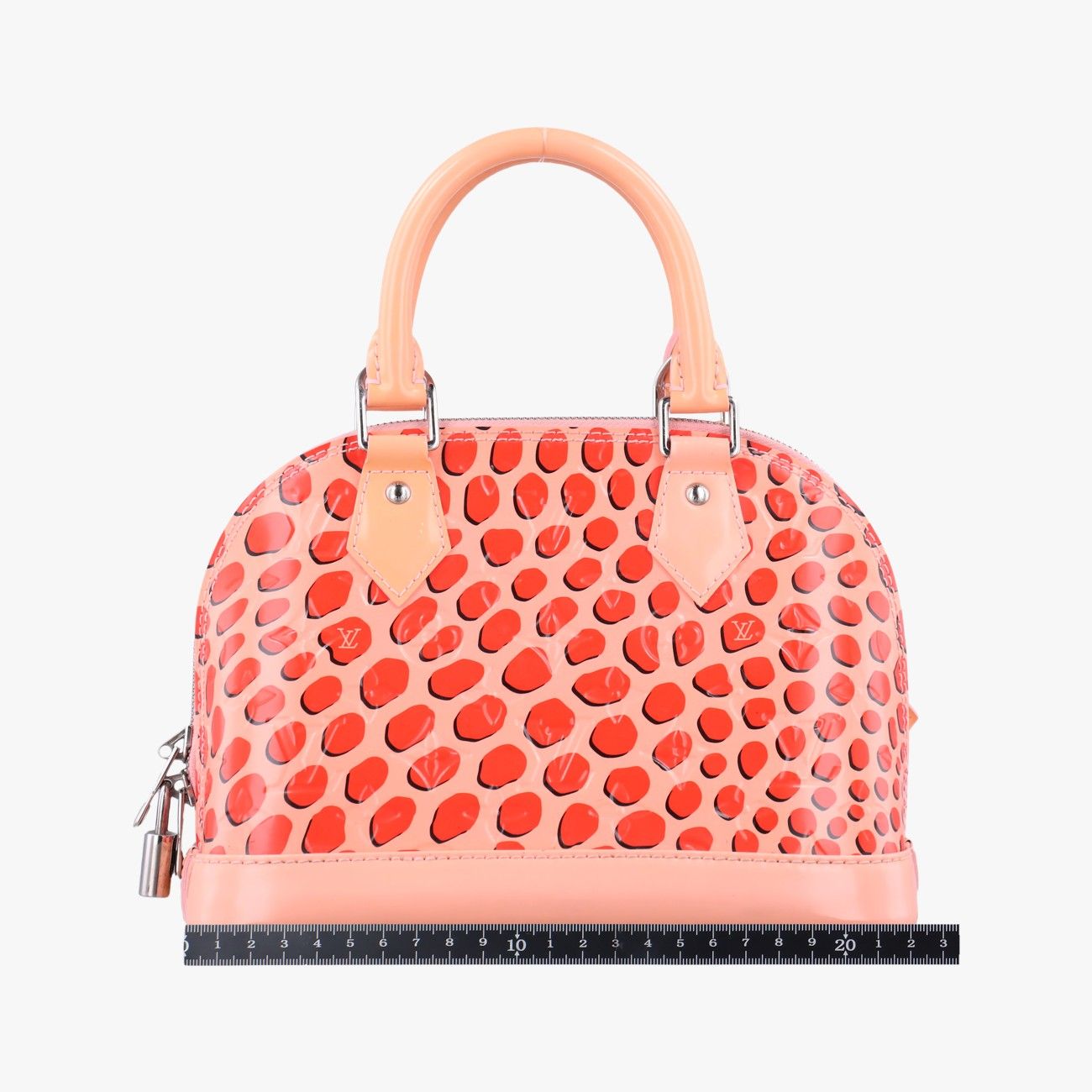 ルイヴィトンLouis VuittonアルマBB ジャングルドット シュガーピンク×ポピーレッド ヴェルニ M41996 FL0146