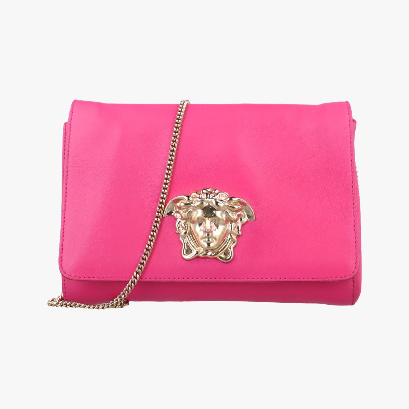 ヴェルサーチェ ヴェルサーチ VERSACEラ メデューサ ピンク レザー CLG 568 584 076 177