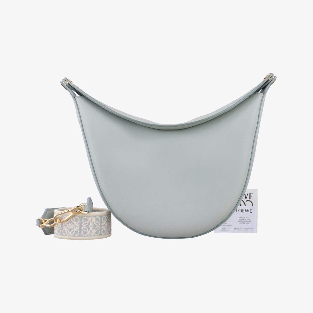 ロエベLoeweルナ グレー レザー 062203