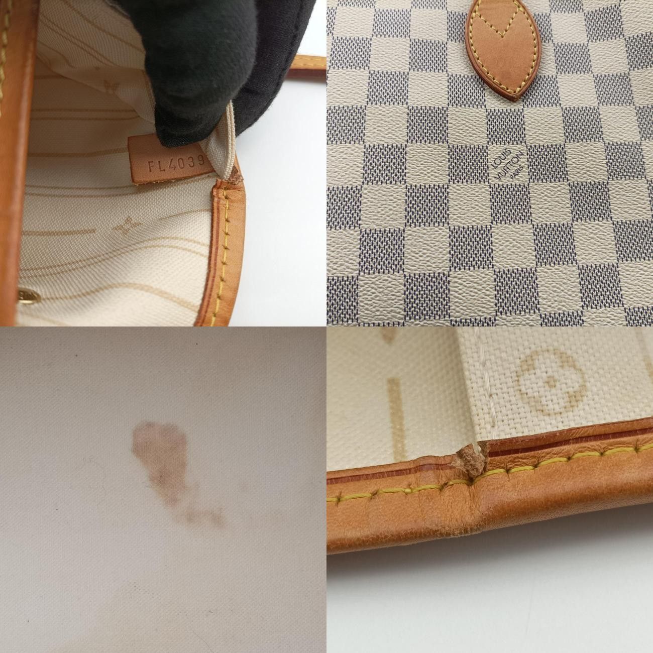  ルイヴィトンLouis VuittonネヴァーフルGM アズール ダミエキャンバス N 51108 FL 4039 メッセンジャーバッグ ショルダーバッグ