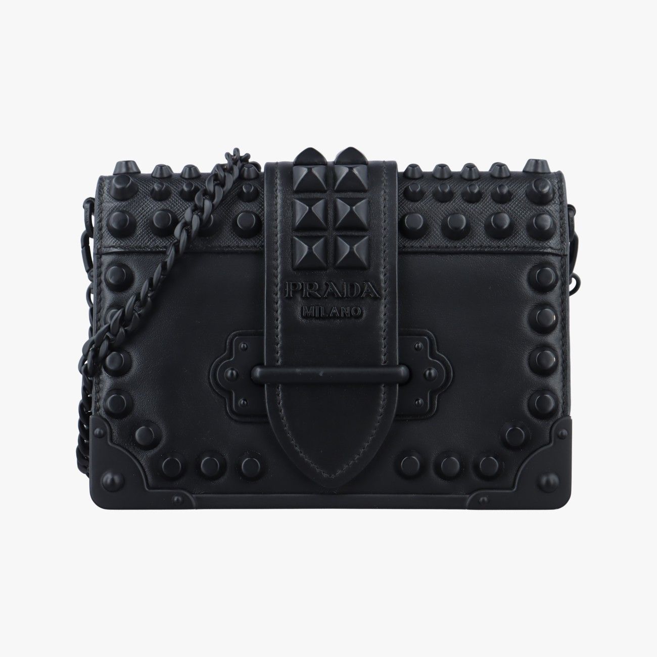 プラダPradaカイエ ブラック レザー 1BH018 25