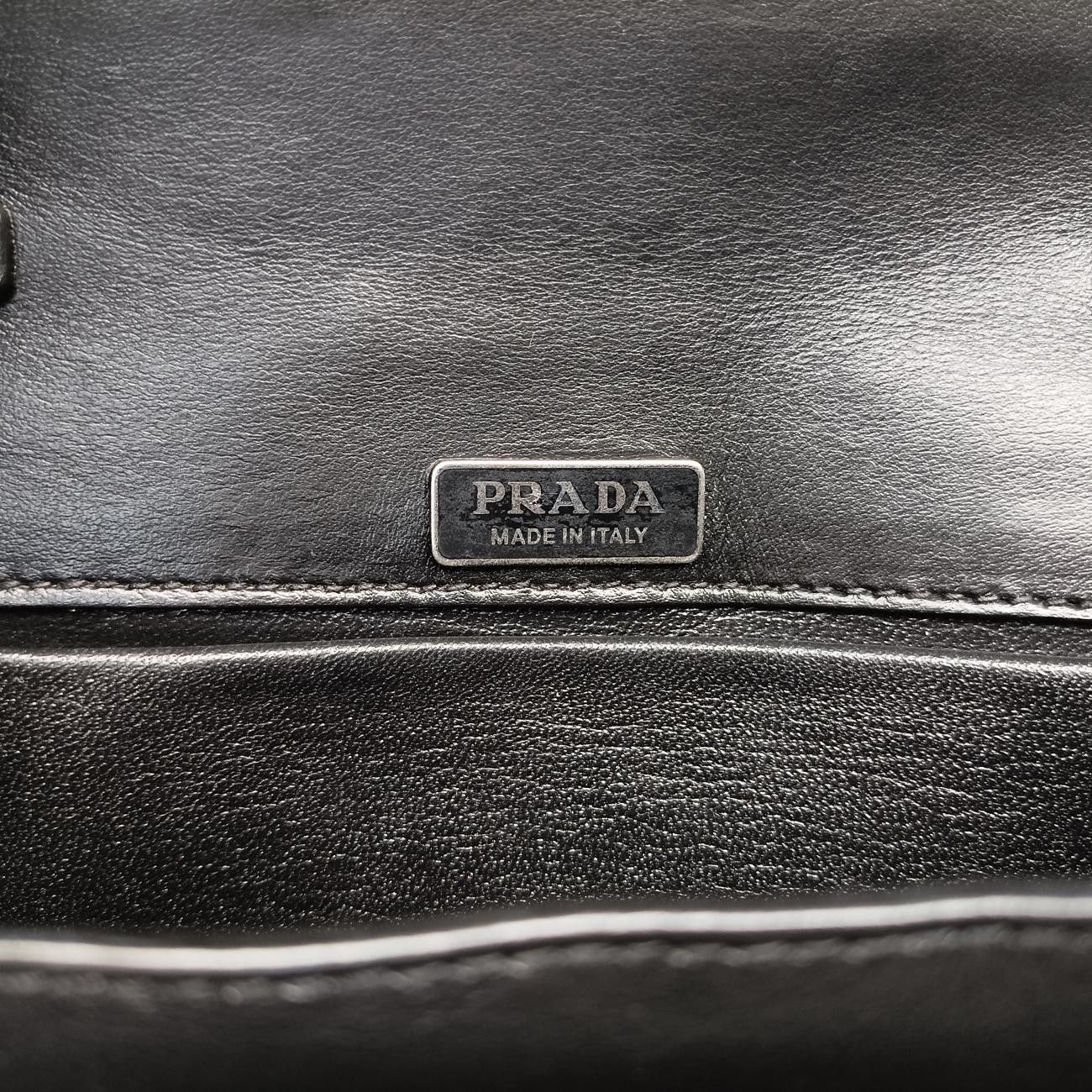  プラダPradaカイエ ブラック レザー 1 BH 018 25 メッセンジャーバッグ ショルダーバッグ