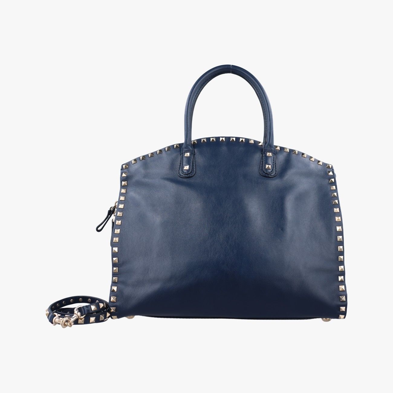 ヴァレンティノValentinoロックスタッズ ネイビー レザー 製番不明