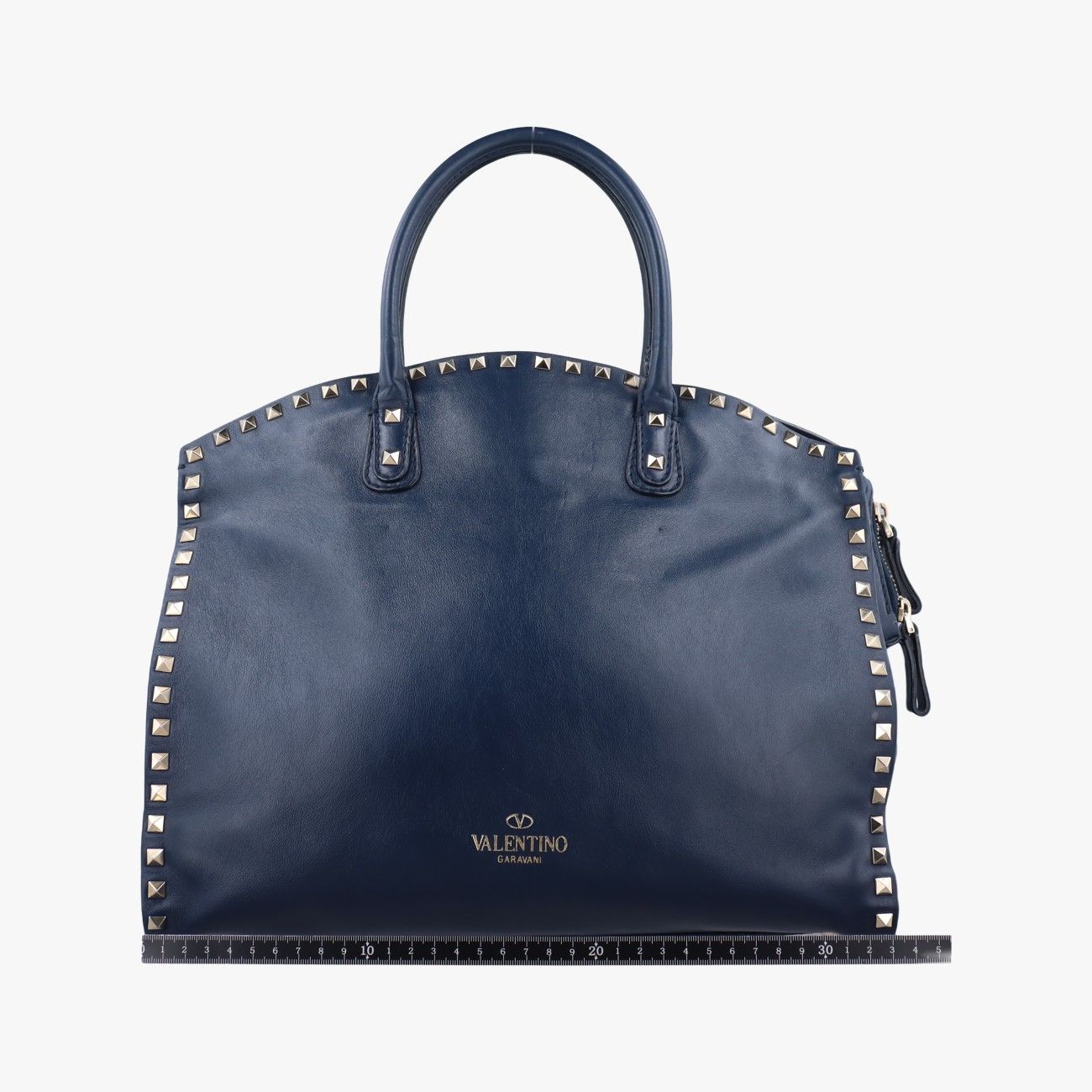 ヴァレンティノValentinoロックスタッズ ネイビー レザー 製番不明