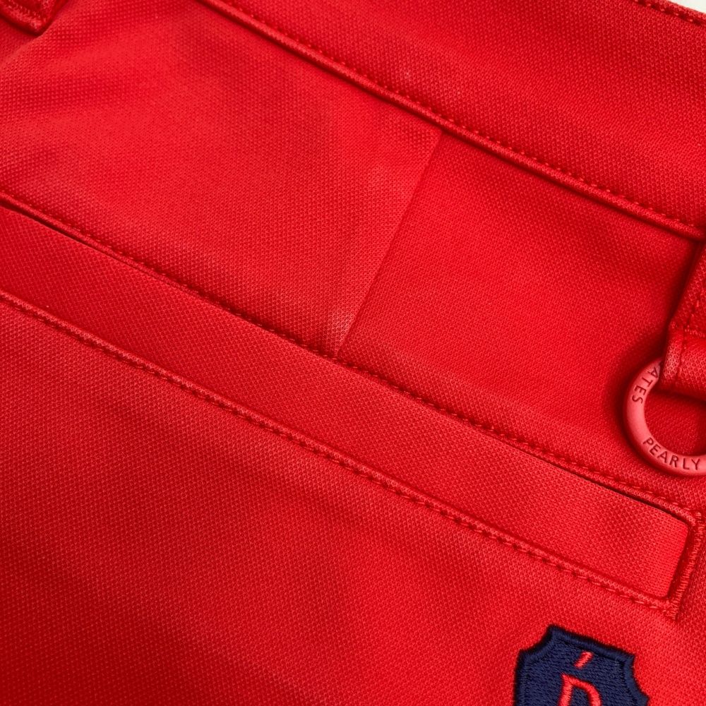 サイズ：0 PEARLY GATES パーリーゲイツ プリーツスカート レッド系