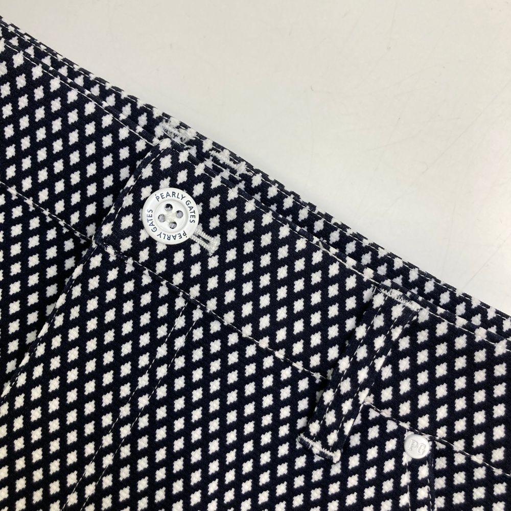  サイズ 0 PEARLY GATES パーリーゲイツ スカート 総柄 ネイビー系 ゴルフウェア レディース ストスト スカート レディースウェア