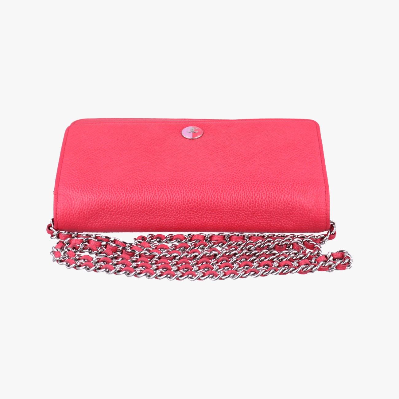  シャネルChanelキャビア ウォレット チェーン ピンク キャビアスキン A 68872 メッセンジャーバッグ ショルダーバッグ