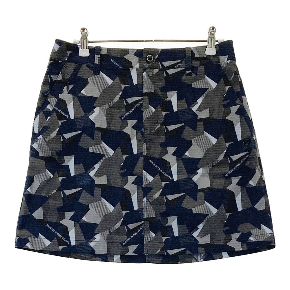 サイズ 1 MASTER BUNNY EDITION マスターバニーエディション スカート 総柄 ネイビー系 240101555342 ゴルフウェア レディース ストスト