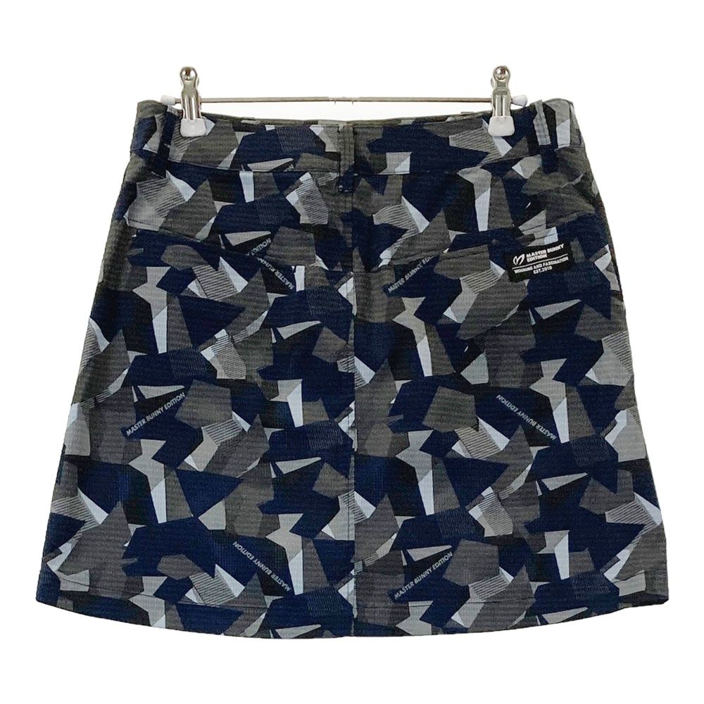 サイズ 1 MASTER BUNNY EDITION マスターバニーエディション スカート 総柄 ネイビー系 ゴルフウェア レディース ストスト