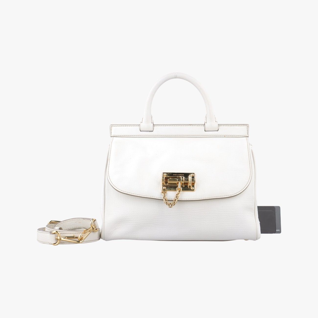 ドルチェ＆ガッバーナDolce - Gabbanaシシリー ホワイト レザー