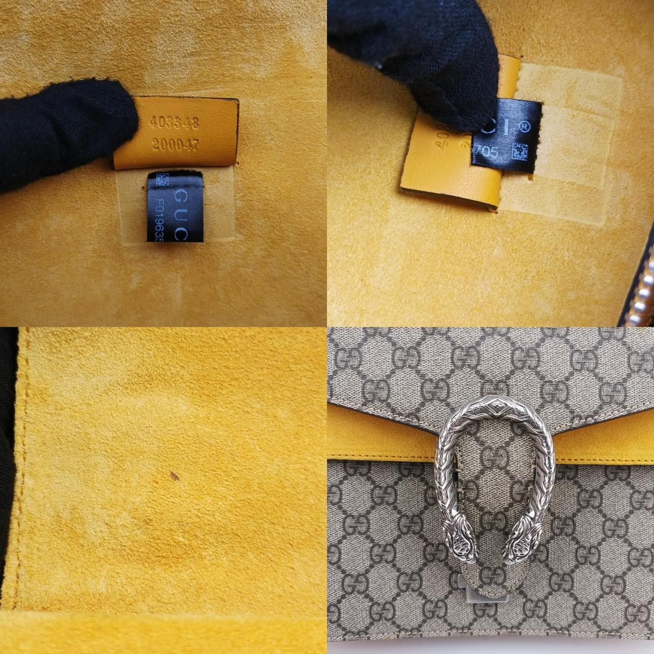  グッチGucciディオニュソス ベージュ×イエロー PVCコーティングキャンバス 403348 メッセンジャーバッグ ショルダーバッグ