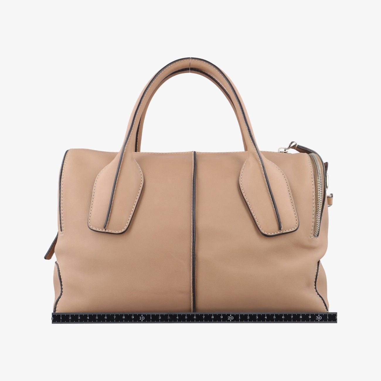 トッズTODSDスタイリングバウレット ベージュ レザー 製番不明