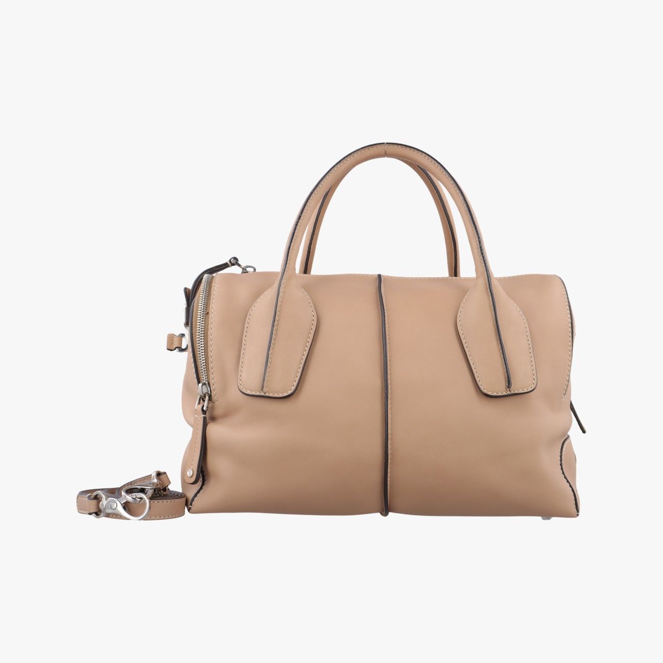 トッズTODSDスタイリングバウレット ベージュ レザー 製番不明