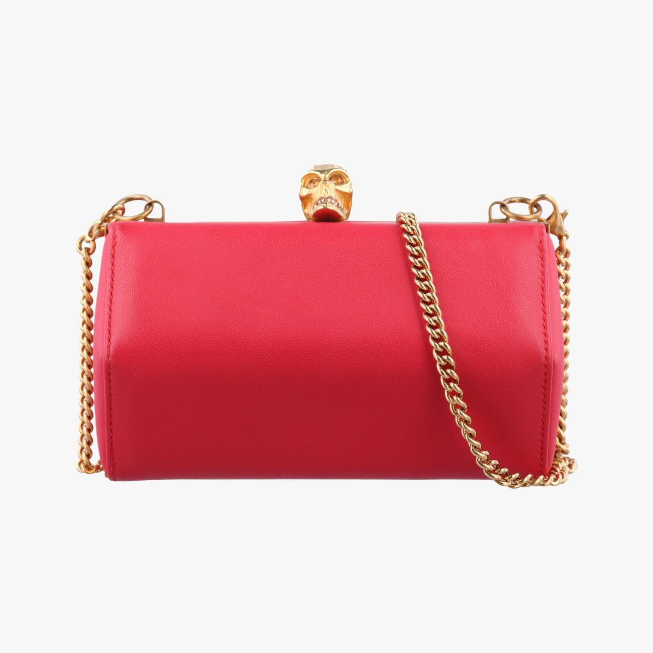 アレキサンダーマックイーンAlexander McQueenスカル ピンク レザー 358904 000926