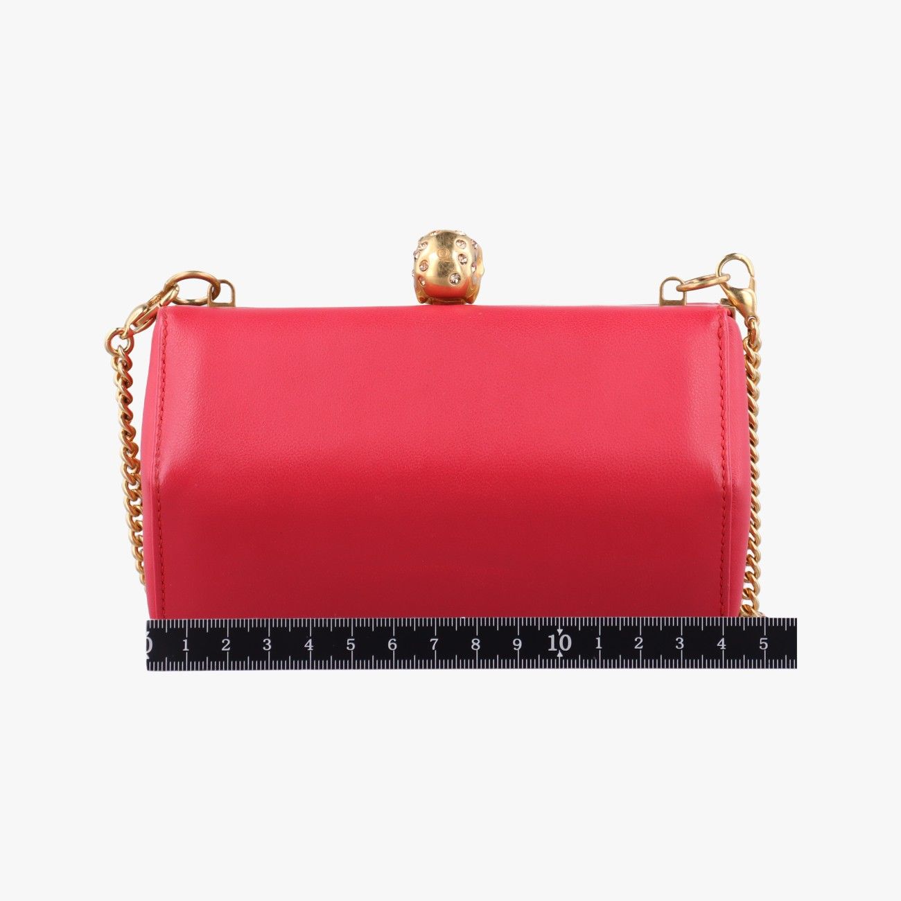 アレキサンダーマックイーンAlexander McQueenスカル ピンク レザー 358904 000926