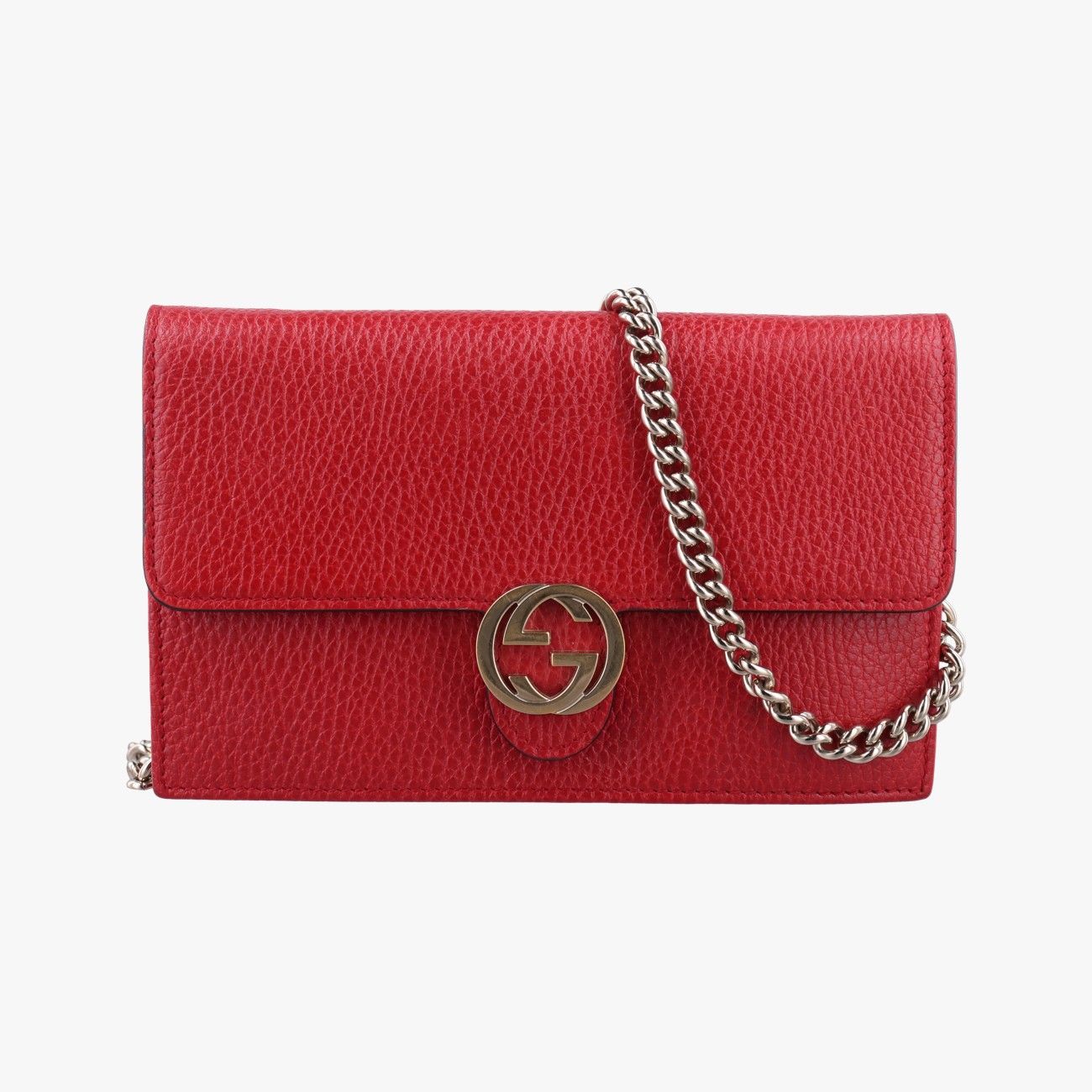 グッチGucciインターロッキングG レッド レザー 510314
