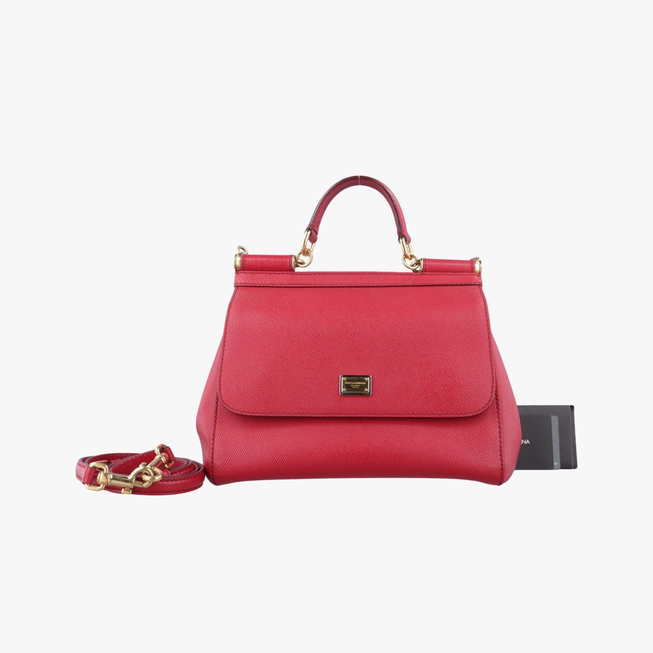 ドルチェ＆ガッバーナDolce Gabbanaシシリー レッド レザー 40