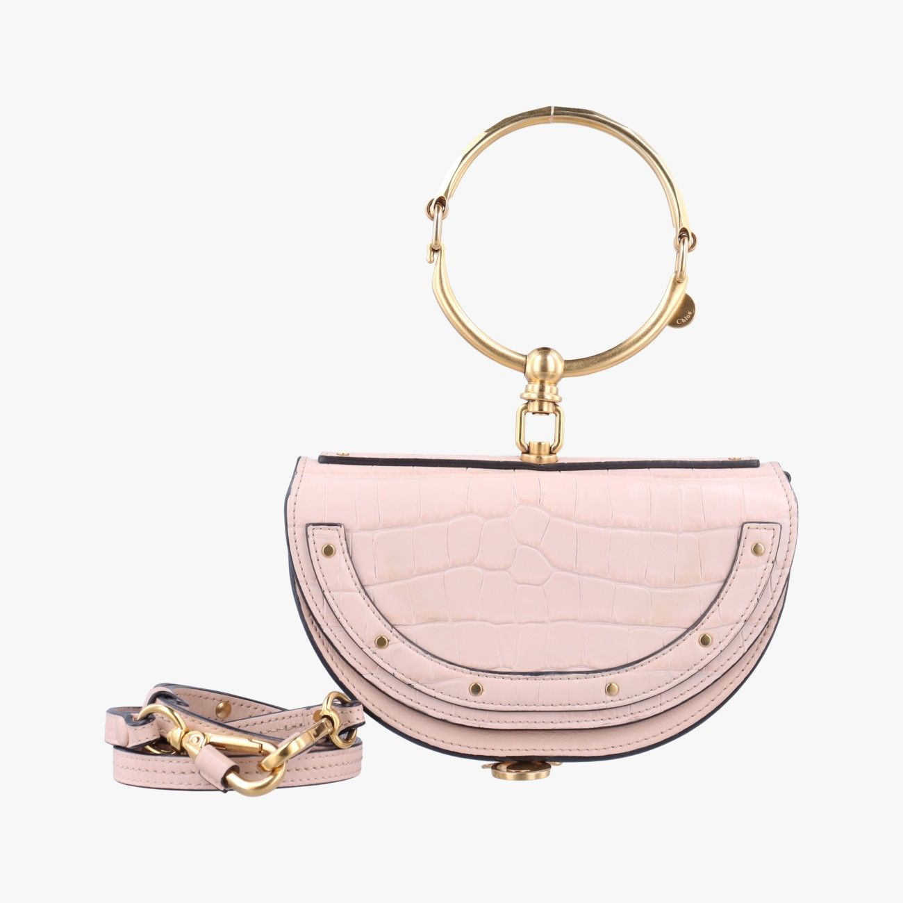 クロエChloeナイル ミノディエール ピンク レザー 02 19 99 65