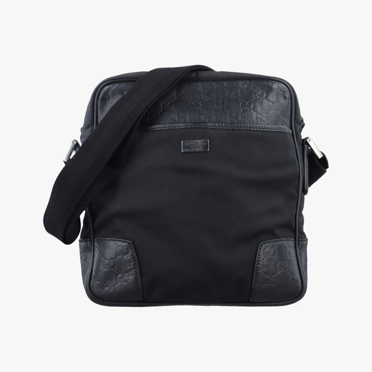 グッチGucciグッチシマ ブラック キャンバス×レザー 162783