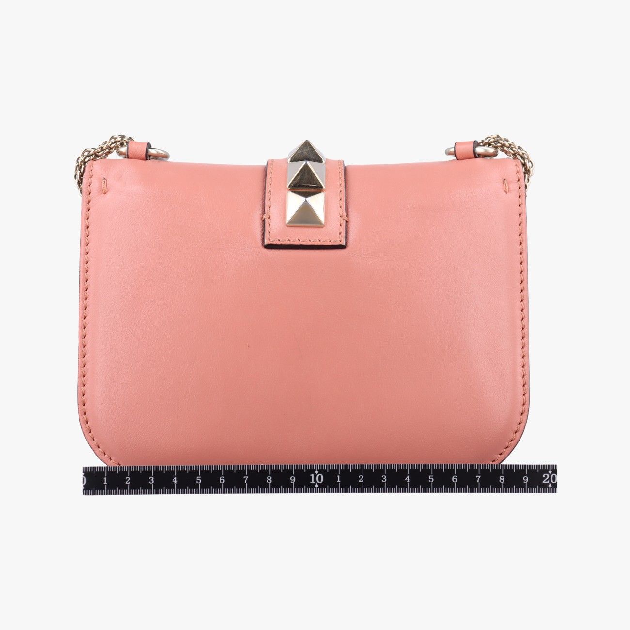 ヴァレンティノValentinoロックスタッズ グラムロック スモール ピンク レザー 製番不明