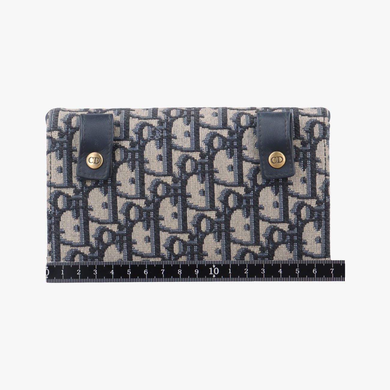 クリスチャンディオールChristian Diorサドル ネイビー×グレー ジャガード 19-MA-1119